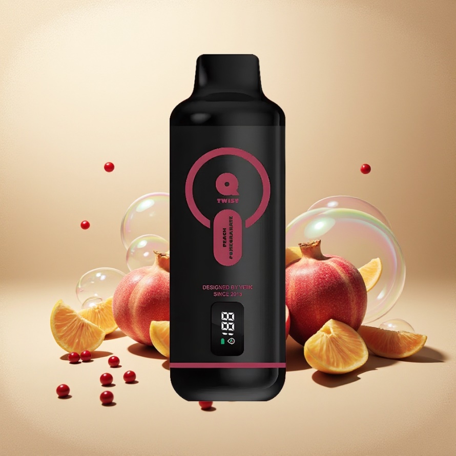 VEIIK MICKO Q TWIST 12000 Puffs Engångs Vape Persika Granat svensk grossist 50mg/ml Salt Nic 600mAh