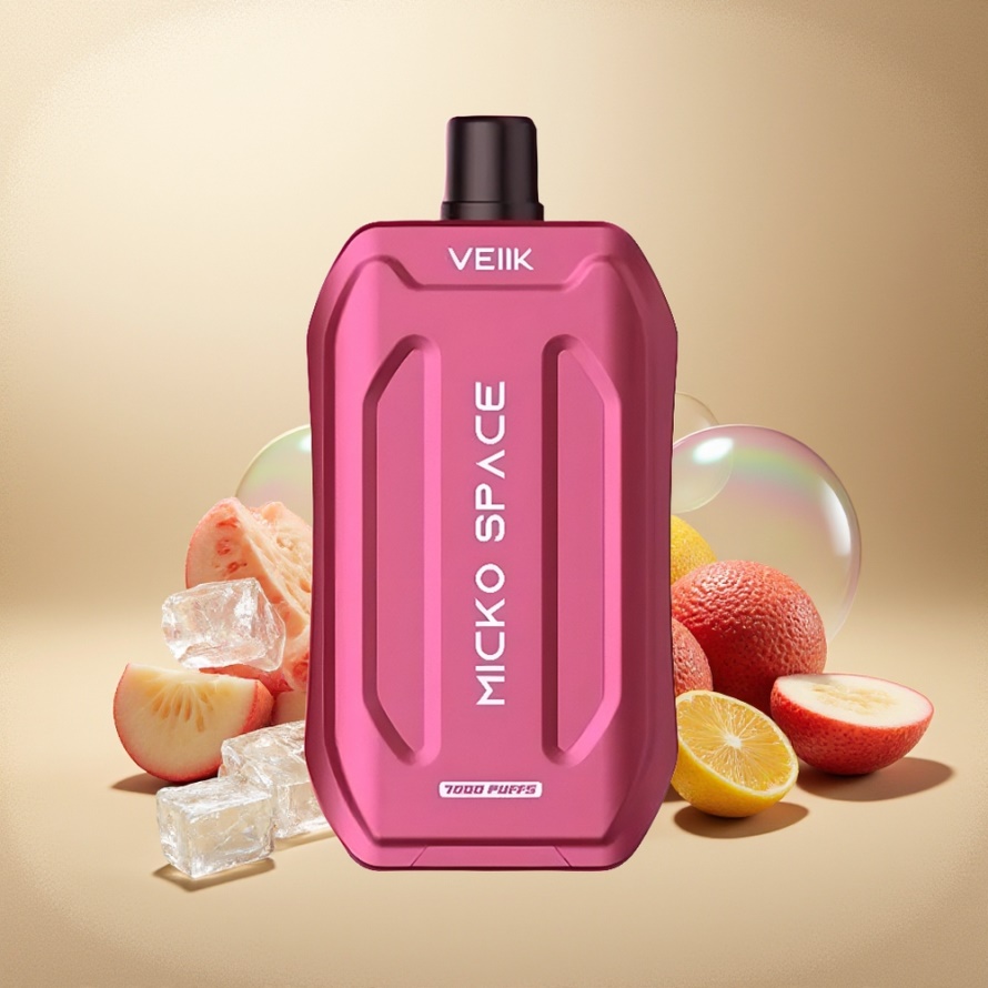 VEIIK MICKO SPACE 7000 Puffs Svensk Grossist Engångs Vape Litchi Is 18ml 500mAh