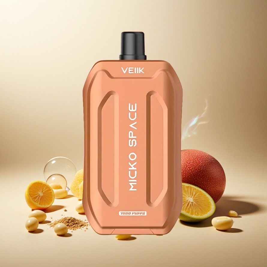 VEIIK MICKO SPACE 7000 Puffs Svensk Grossist Engångs Vape Mango Is 18ml 500mAh