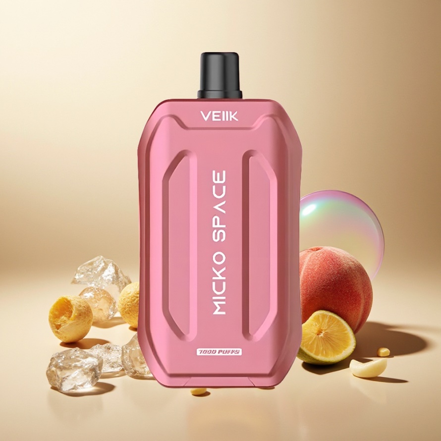 VEIIK MICKO SPACE 7000 Puffs Svensk Grossist Engångs Vape Persika Is 18ml 500mAh