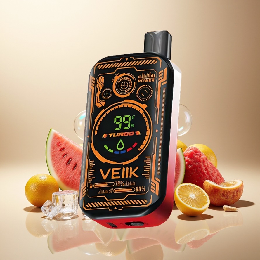 VEIIK SPACE MIST 25000 Puffs Engångs Vape Vattenmelon Is TFT SUPER SCREEN DUAL MESH svensk grossist