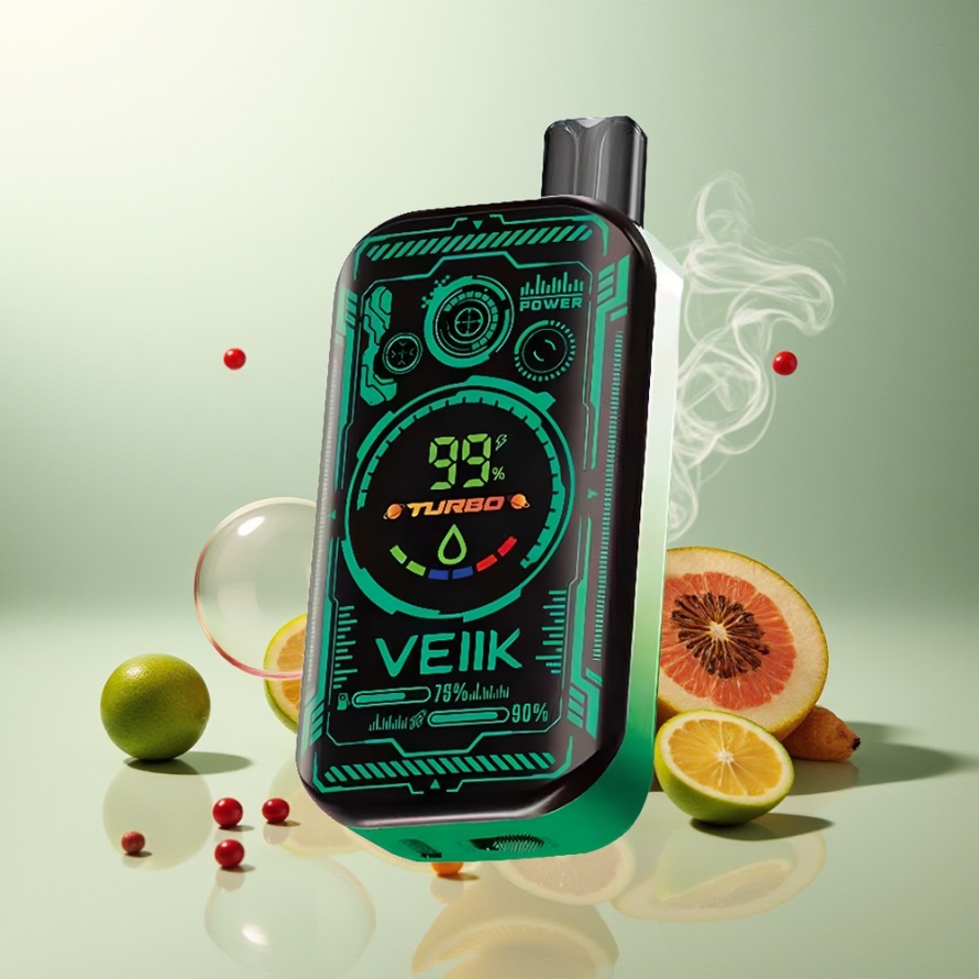 VEIIK SPACE MIST 25000 Puffs Svensk Grossist Engångs Vape Sval Pepparmynta med 3.35 TFT SUPER SCREEN & DUAL MESH COIL