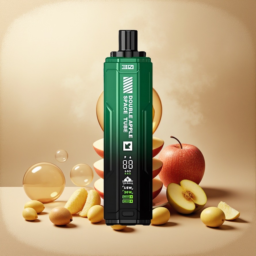 VEIIK SPACE TUBE 20000 Puffs Engångs Vape Dubbel Äpple Svensk Grossist 22ml 850mAh Typ-C Skärm
