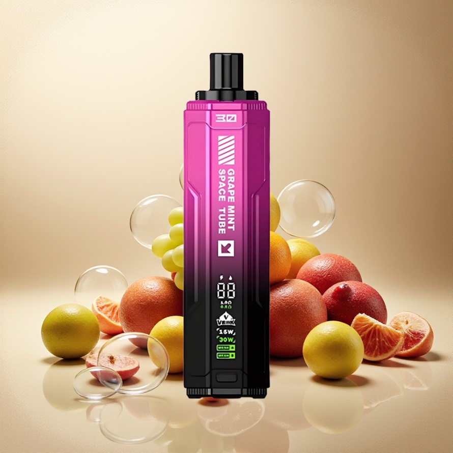 VEIIK SPACE TUBE 20000 Puffs Engångs Vape Vindruva Mynta Svensk Grossist 22ml 850mAh Type-C