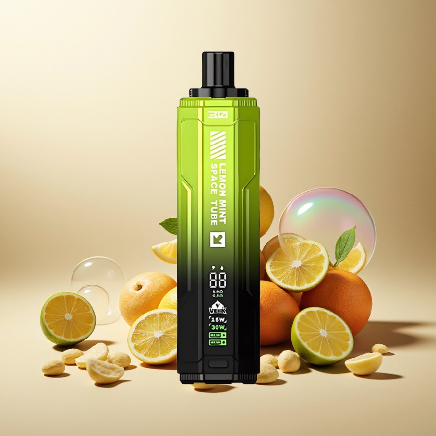 VEIIK SPACE TUBE 20000 Puffs Svensk Grossist Engångs Vape Citronmynta med 22ml & 850mAh