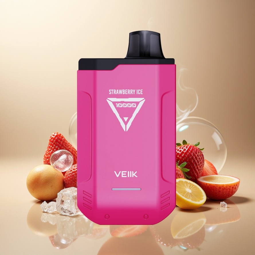 VEIIK X SPACE 10000 Puffs Engångsvape Jordgubb Is 18ML USB-C svensk grossist