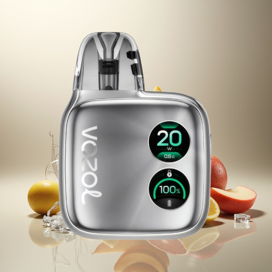 VOZOL ACE Pro Engångsvape Is Silver Svensk Grossist 1400mAh 2mL 3-Nivå Luftflöde