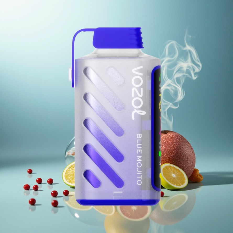 VOZOL Gear Power 20000 Puffs Svensk Grossist Engångs Vape Blå Mojito med S.i.L.C. Tech & Dual Mesh Coil