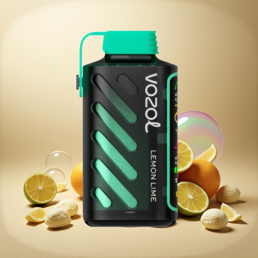 VOZOL Gear Power 20000 Puffs Svensk Grossist Engångs Vape Citron Lime med S.i.L.C. Tech & Dual Mesh Coil