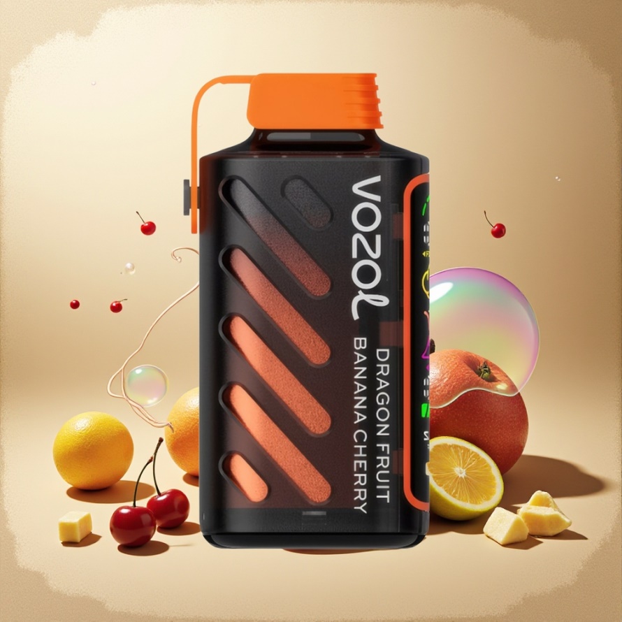 VOZOL Gear Power 20000 Puffs Svensk Grossist Engångs Vape Drakenfrukt Banan Körsbär med S.i.L.C. Tech & Dual Mesh Coil