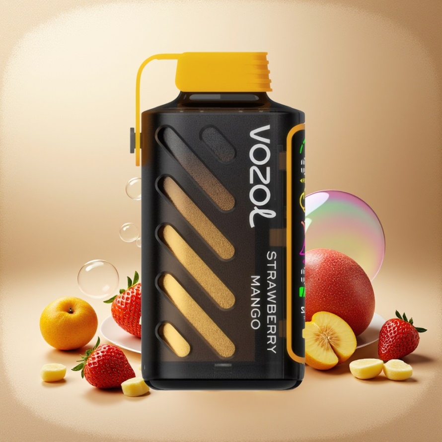VOZOL Gear Power 20000 Puffs Svensk Grossist Engångs Vape Jordgubb Mango med S.i.L.C. Tech & 20mL