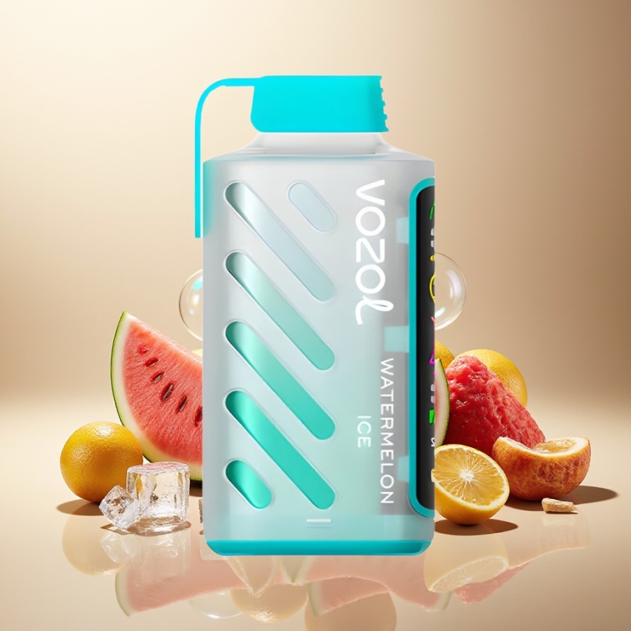 VOZOL Gear Power 20000 Puffs Svensk Grossist Engångs Vape Vattenmelon Is med S.i.L.C. Tech, Dual Mesh Coil, 20mL