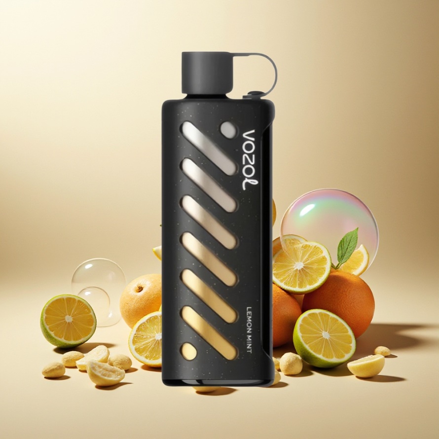 VOZOL Gear Shisha 25000 Puffs Svensk Grossist Citron Mynta Dual Mesh 1000mAh 3mg/5mg