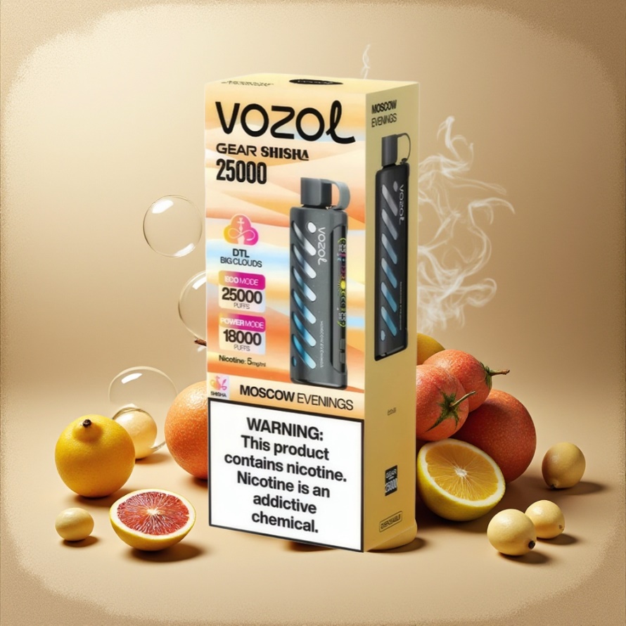VOZOL Gear Shisha 25000 Puffs Svensk Grossist Dual Mesh Modes 1000mAh Moskva Kvällar