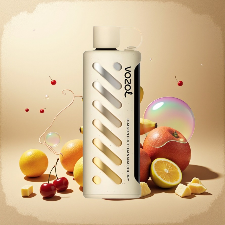 VOZOL Gear Shisha 25000 Puffs Svensk Grossist Engångs Vape Drakfrukt Banan Körsbär Dual Mesh 1000mAh