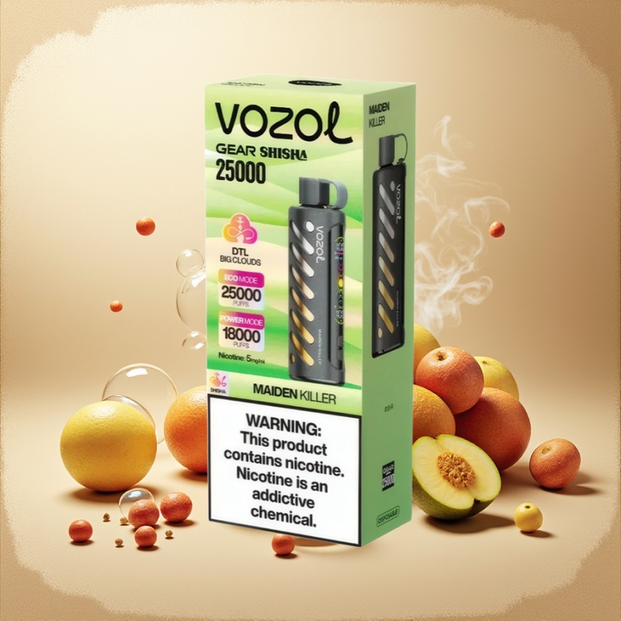 VOZOL Gear Shisha 25000 Puffs Svensk Grossist Engångs Vape Maiden Killer med 30 Läckra Smaker och Dual Mesh Dual Modes