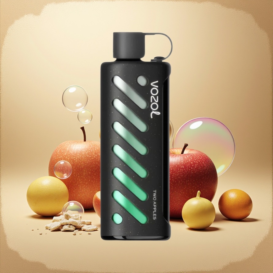 VOZOL Gear Shisha 25000 Puffs Svensk Grossist Två Äpplen Dual Mesh 1000mAh 5mg/ml