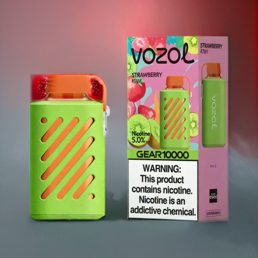 VOZOL GEAR 10000 Disposable Vape Jordgubb Kiwi 10000 Puffs 20ml E-liquid svensk grossist