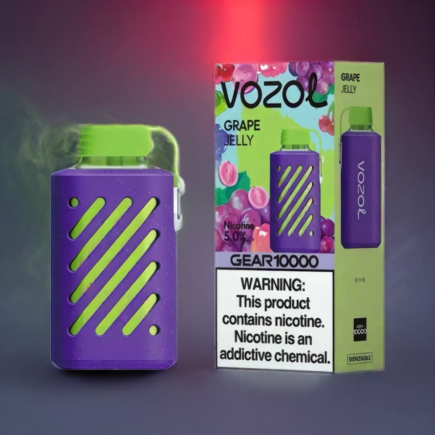 VOZOL GEAR 10000 Engångs Vape Vindruvsgelé med 10000 puffar, VAMT Mesh Coil & 20 ml E-vätska – svensk grossist