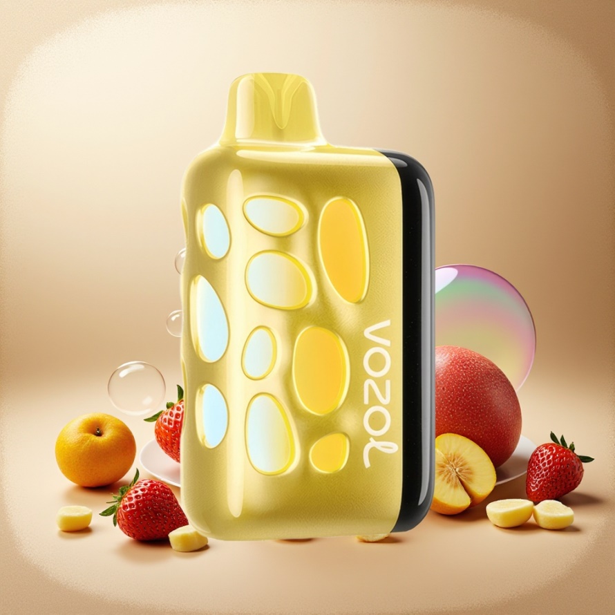 VOZOL RAVE 40000 Engångs Vape Jordgubb Mango 270° Glöd Beat-Synced 1000mAh svensk grossist