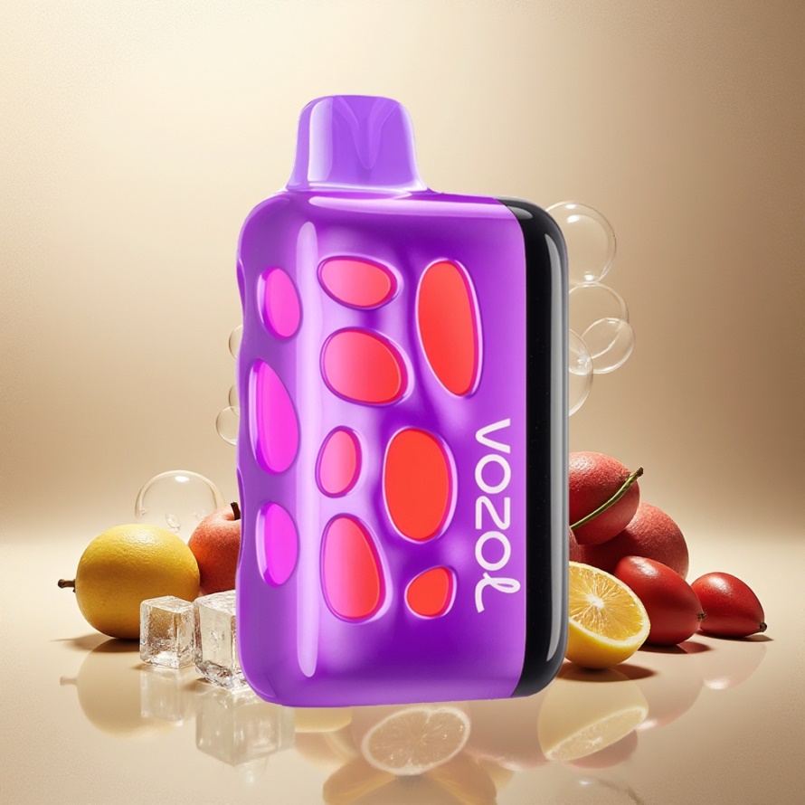 VOZOL RAVE 40000 Engångs Vape Vinis (Grape Ice) 1000mAh Beat-Synced Party Mode svensk grossist
