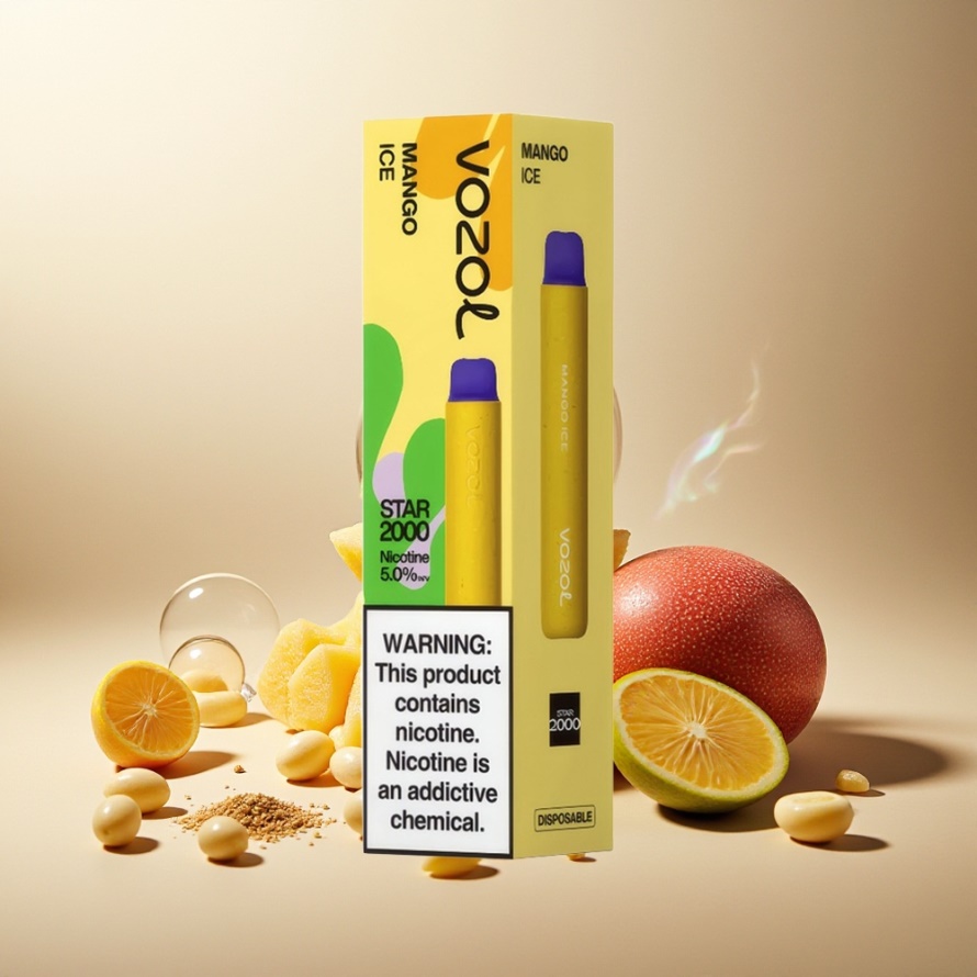 VOZOL STAR 2000 Engångs Vape Mango Is med 800mAh & 2000 puff svensk grossist
