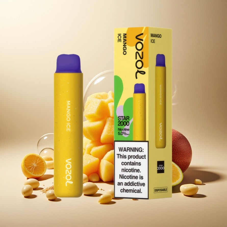 VOZOL STAR 2000 Engångs Vape Mango Is med 800mAh & 2000 puff svensk grossist