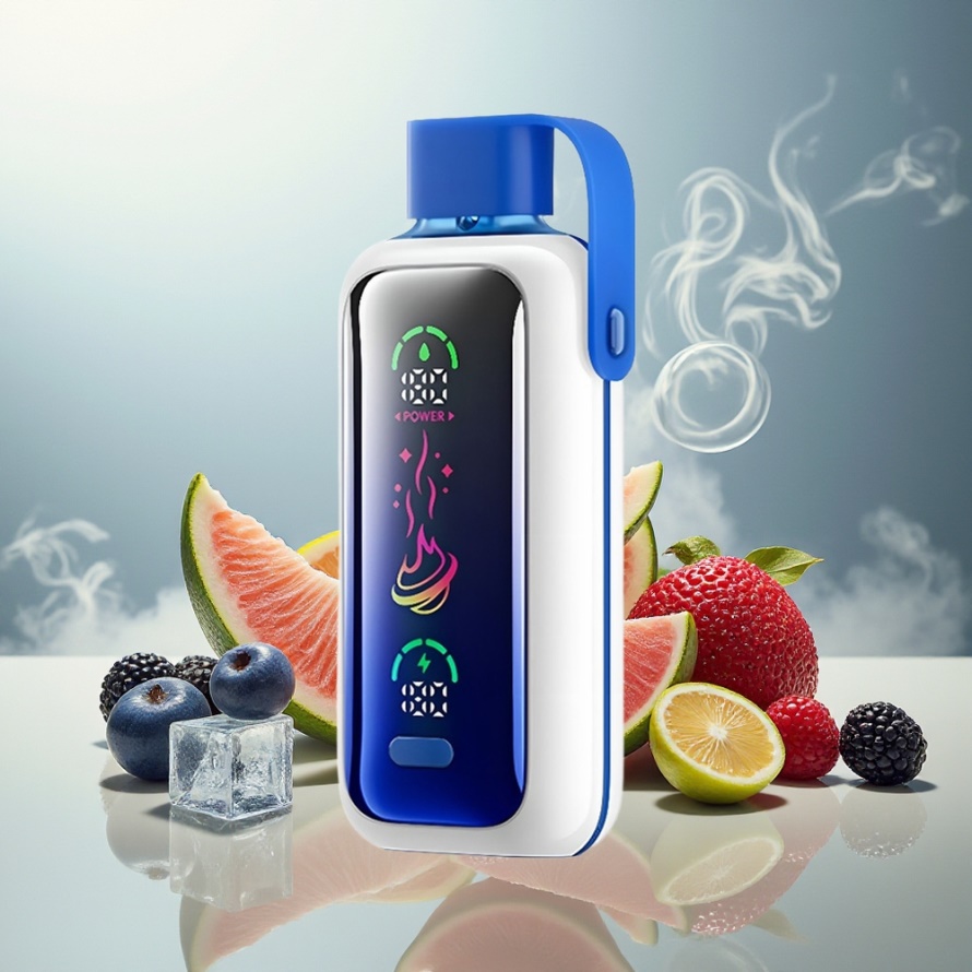 VOZOL Star 20000 Puffs Svensk Grossist Engångs Vape Blå Hallon Is med 2,2" HD-skärm & Dual Mesh