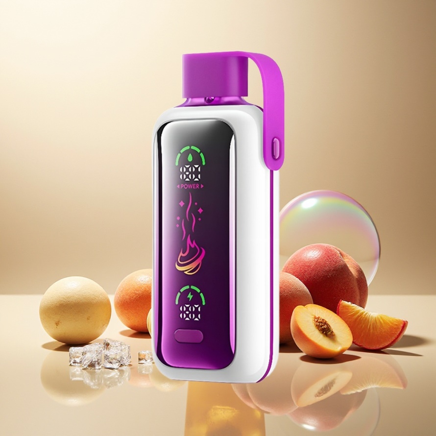 VOZOL Star 20000 Puffs Svensk Grossist Engångs Vape Persika Is med 2,2 tums HD-skärm & Dual Mesh