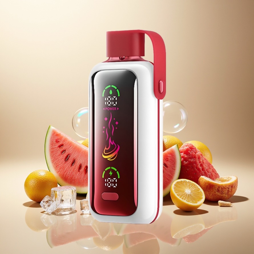 VOZOL Star 20000 Puffs Svensk Grossist Engångs Vape Vattenmelon Is med HD-spegelskärm & Dual Mesh