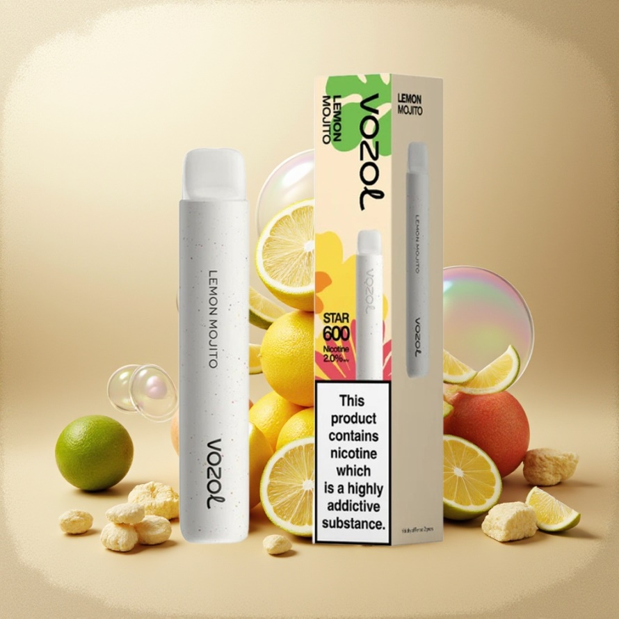 VOZOL STAR 600 Engångs Vape Citron Mojito 2ML 600 puff svensk grossist 500mAh