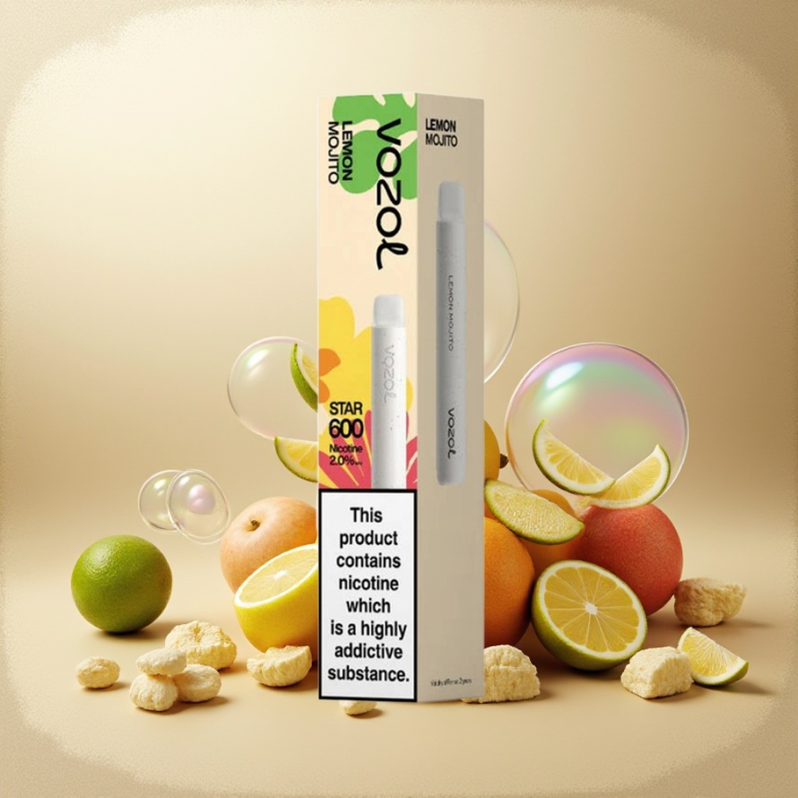 VOZOL STAR 600 Engångs Vape Citron Mojito 2ML 600 puff svensk grossist 500mAh