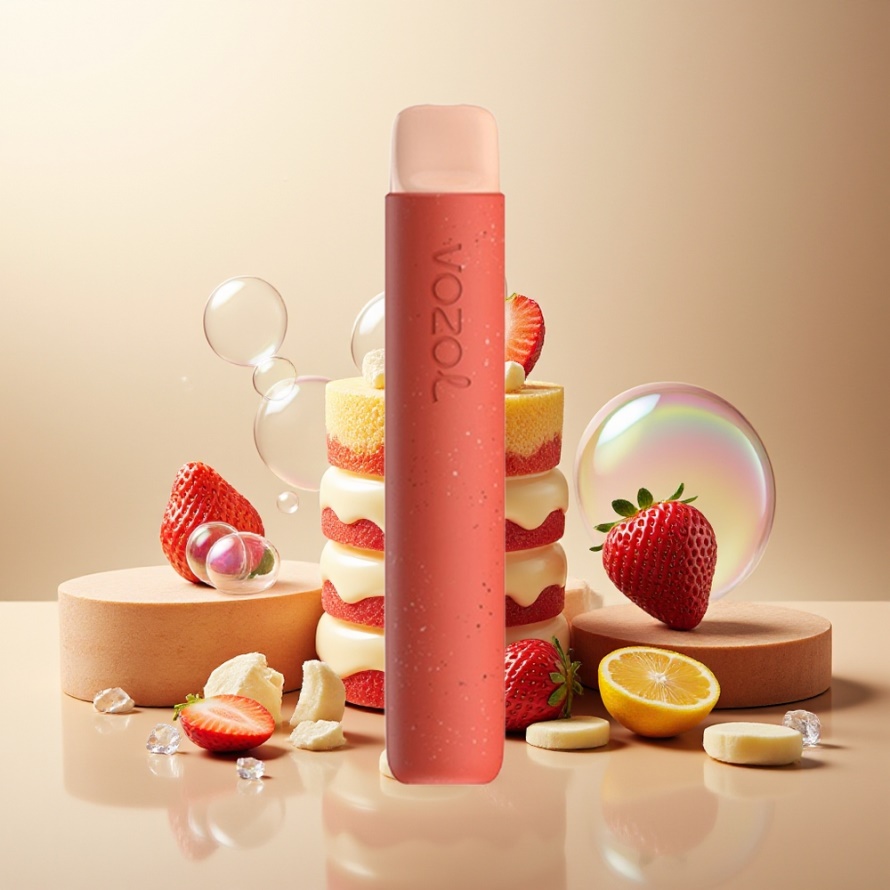 VOZOL STAR 600 Engångs Vape Jordgubb Glass 2ML 500mAh 600 Puff svensk grossist