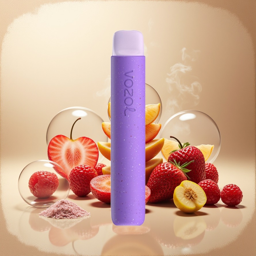 VOZOL STAR 600 Engångs Vape Jordgubb Hallon Körsbär 2ML 500mAh 600 puff svensk grossist
