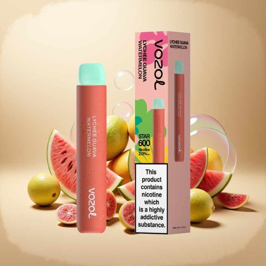 VOZOL STAR 600 Engångs Vape Litchi Guava Vattenmelon 2ML 600 puff svensk grossist