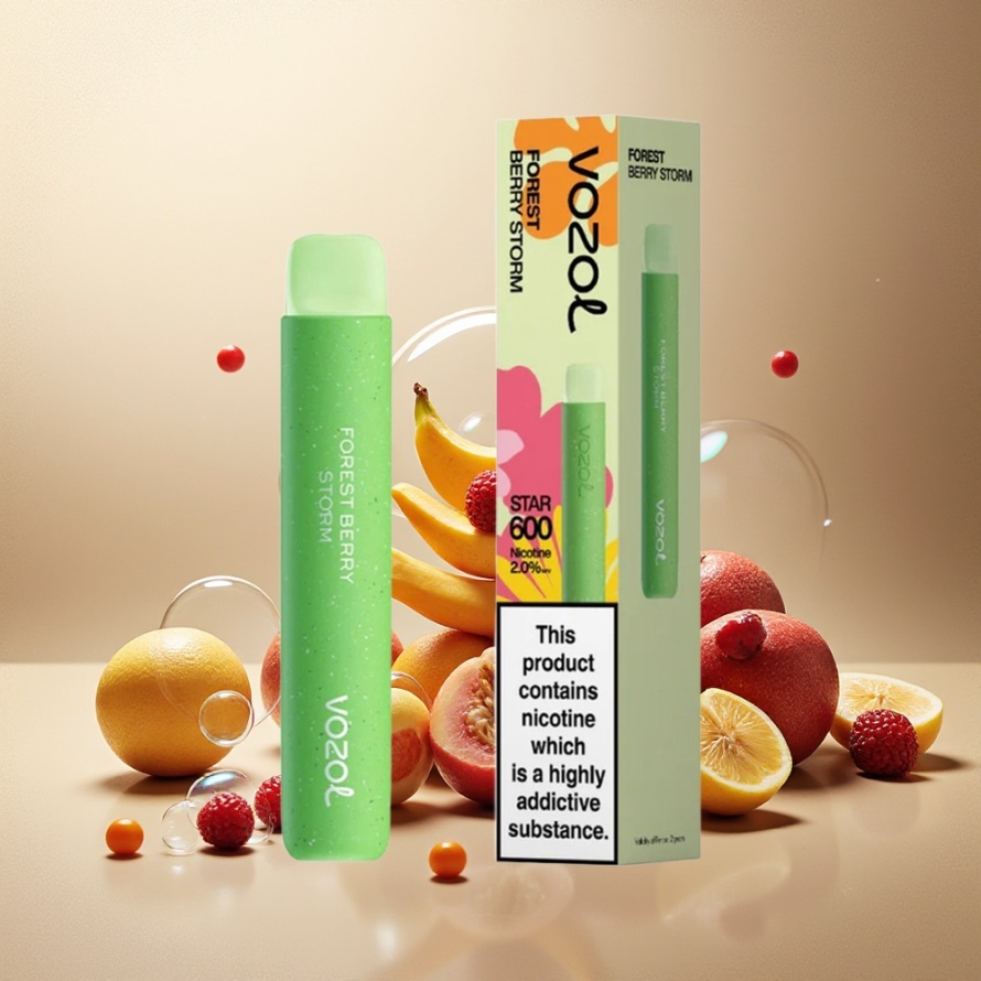VOZOL STAR 600 Engångsvape Skogsbär Storm 2ML 500mAh Mesh Coil svensk grossist