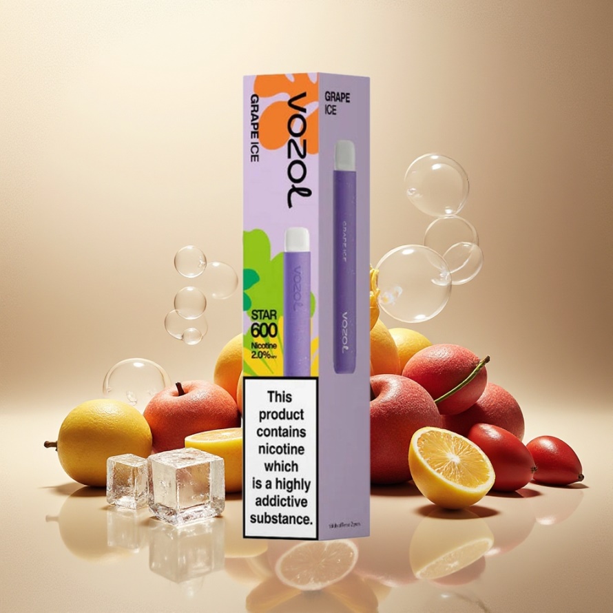 VOZOL STAR 600 Engångsvape Vinbärsis svensk grossist 2ML 500mAh 600 puffar