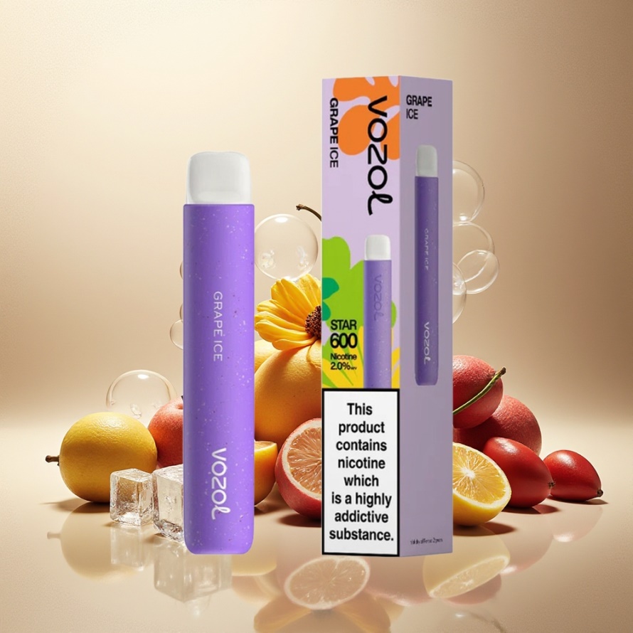 VOZOL STAR 600 Engångsvape Vinbärsis svensk grossist 2ML 500mAh 600 puffar
