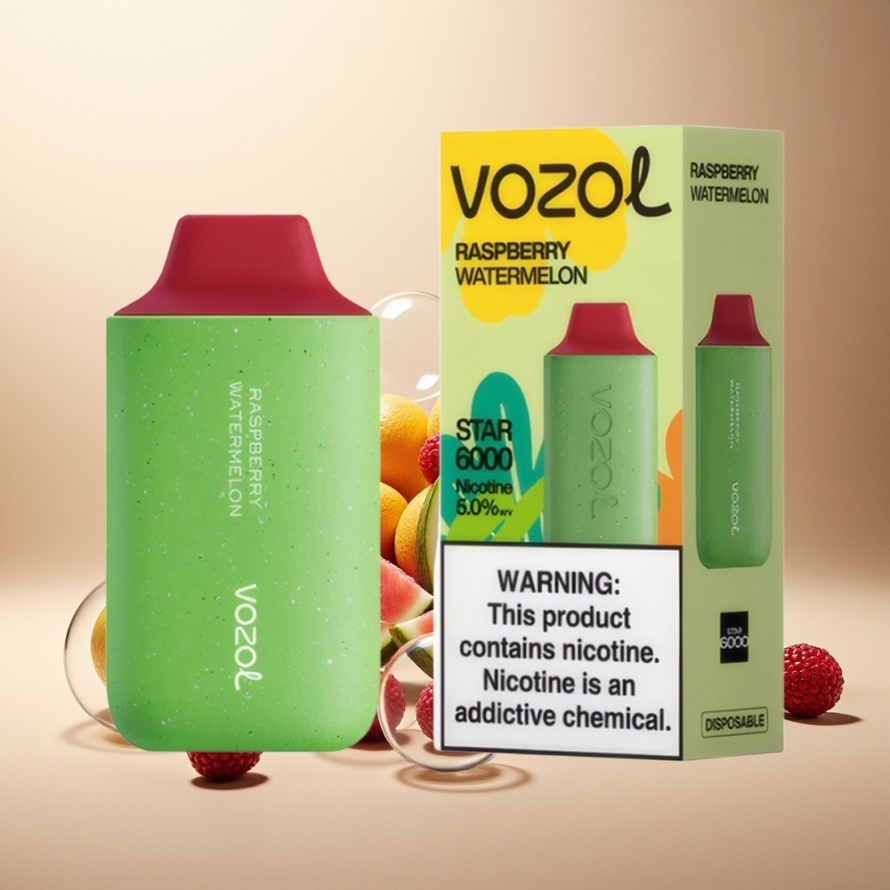 VOZOL STAR 6000 Engångs Vape Hallon Vattenmelon 14ML 6000 Puff Type-C Svensk Grossist