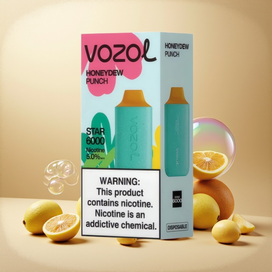 VOZOL STAR 6000 Engångs-vape Honungsmelon Punch 14ML 6000 Puff svensk grossist