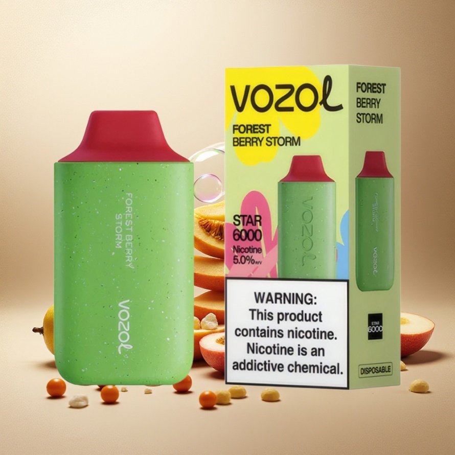VOZOL STAR 6000 Engångsvape Skogsbär Storm 14ML 6000 puff svensk grossist
