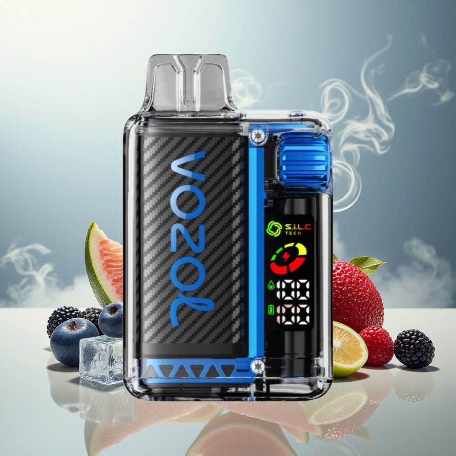 VOZOL Vista 20000 Puffs Svensk Grossist Blå Hallon Is Engångs Vape med 650mAh Batteri & OLED Skärm