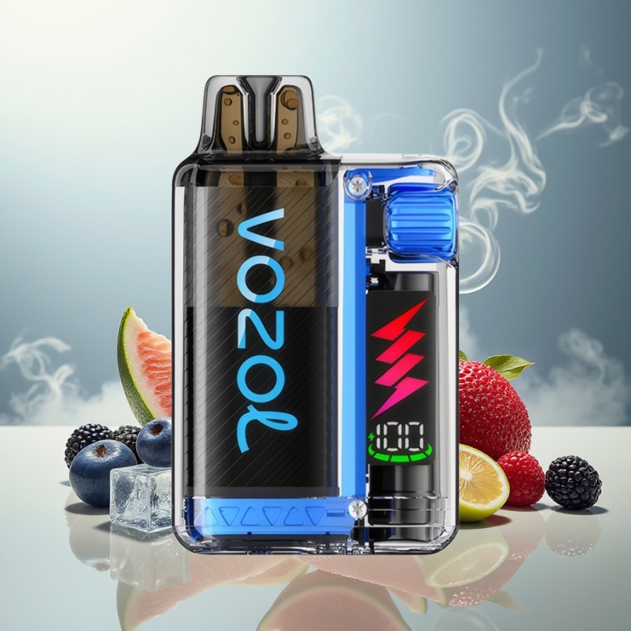 VOZOL VISTA PLUG 6000/10000 Engångs Vape Blå Hallon Is med 650mAh & 360° Smakfrihet - svensk grossist