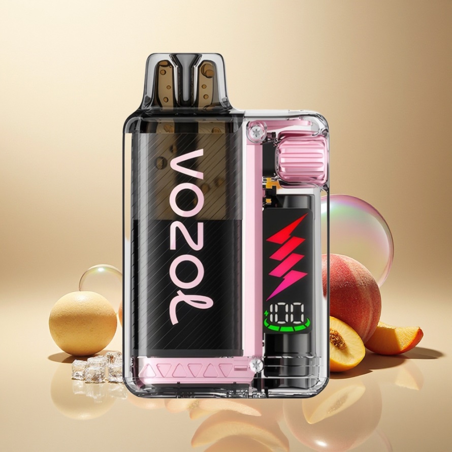 VOZOL VISTA PLUG 6000/10000 Engångs Vape Persikais med svensk grossist, 650mAh, 0/20mg/ml Nikotin