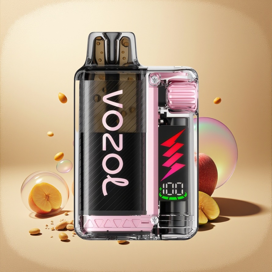 VOZOL VISTA PLUG 6000/10000 Engångs Vape Äpple Persika med 360° Smakfrihet & Svensk Grossist