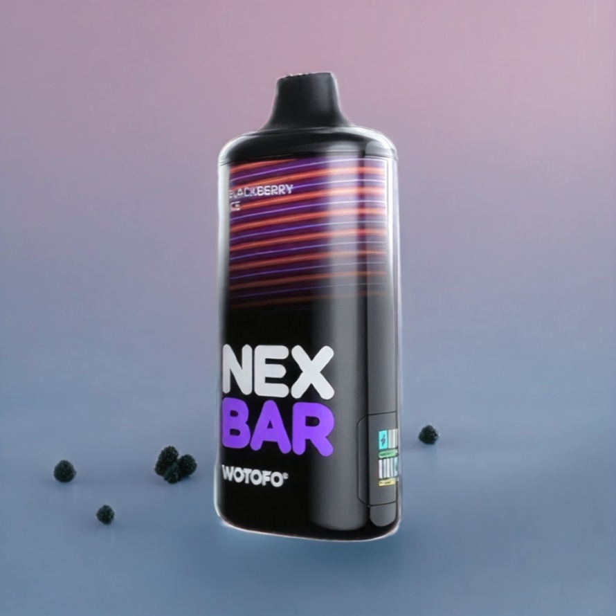 Wotofo nexBAR 18000 Puffs Svensk Grossist Disposable Vape Björnbärs Is Typ-C 21ml Dual nexMESH
