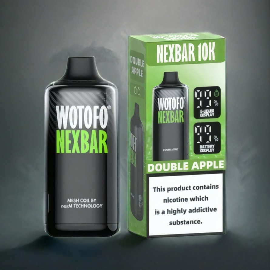 Wotofo nexBar 10000 Puffs Disposable Vape Dubbel Äpple 20ml 500mAh Type-C svensk grossist