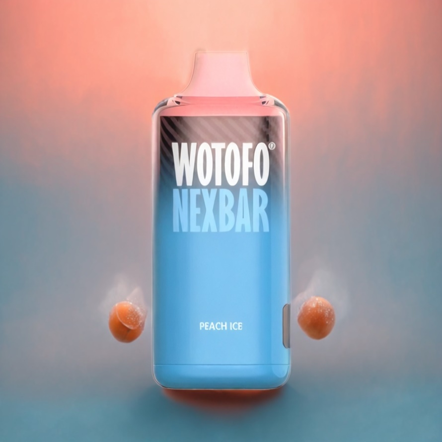 Wotofo nexBar 10000 Puffs Disposable Vape Persikais (Peach Ice) med 20ml E-Liquid & Type-C svensk grossist