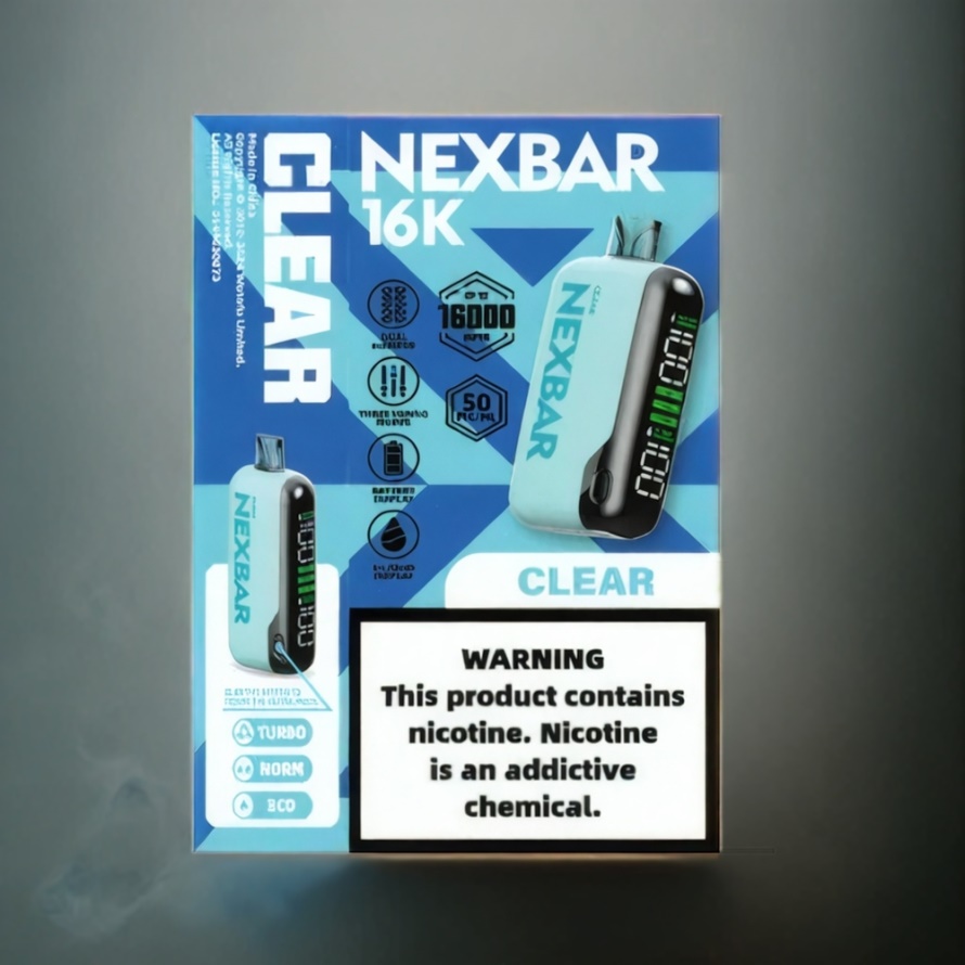 Wotofo nexBar 16000 Puffs Engångsvape Clear Svensk Grossist med 20ml E-Liquid & Dual Mesh Coil