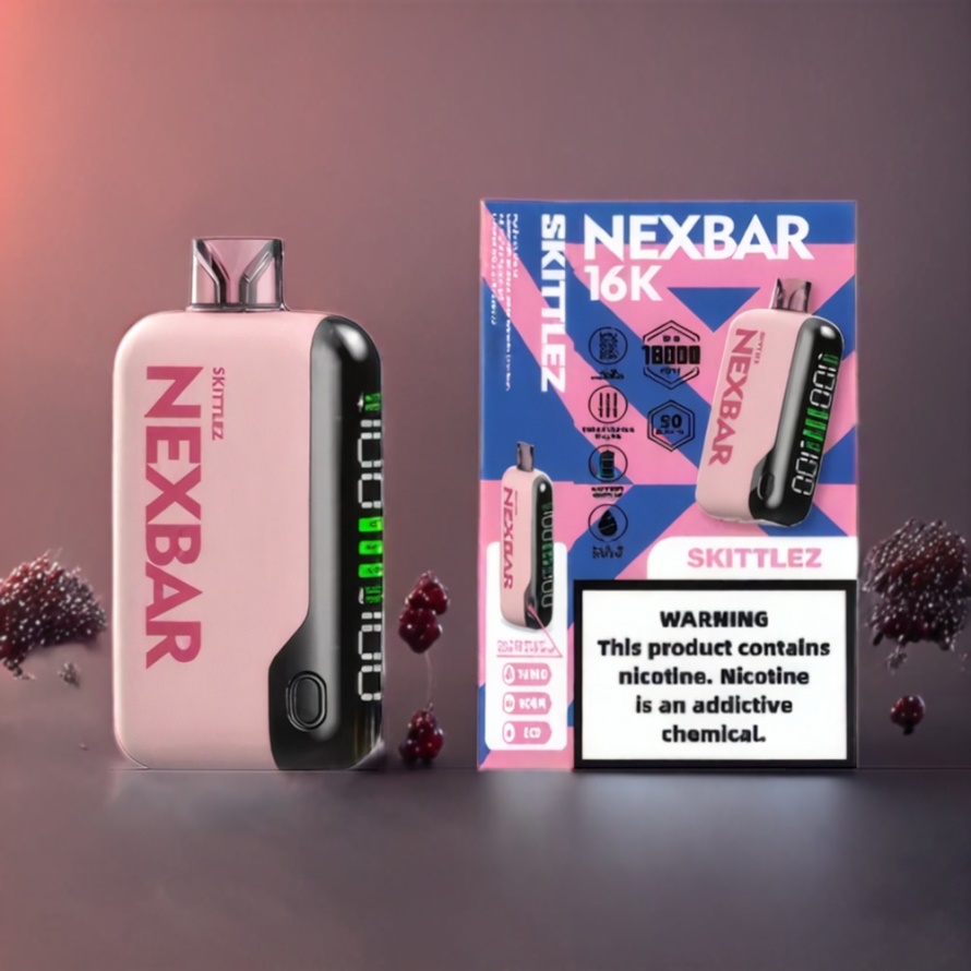 Wotofo nexBar 16000 Puffs Engångsvape Skittles Svensk Grossist med 20ml E-Liquid & Type-C